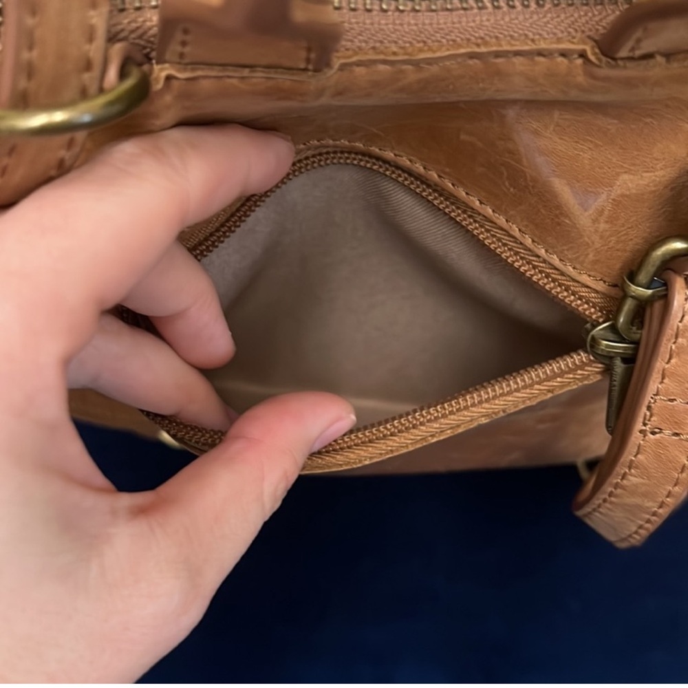 The Sak Tan Embossed Leather Convertible Crossbody Bag Backpack - Picture 5 of 8